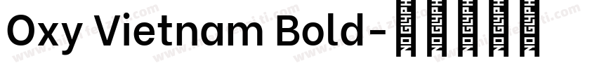 Oxy Vietnam Bold字体转换
